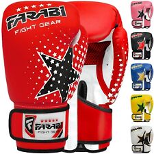Usado, Luvas de boxe infantis Farabi 6 oz Sparring MMA treinamento luvas de muay thai 5-12 anos comprar usado  Enviando para Brazil