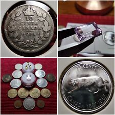 LOTE-B Monedas de PLATA CANADIENSES | Piedras preciosas | Mezcla de monedas del mundo ENVÍO GRATUITO 💎🌎 segunda mano  Embacar hacia Argentina