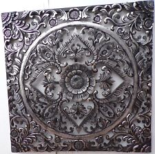 Panel Floral IN Holz MDF Häkellook Hand CM 80x80 Silber Antiqued Bild comprar usado  Enviando para Brazil