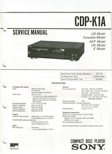 Sony Original Service Manual para CDP-K 1A segunda mano  Embacar hacia Argentina