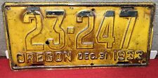 1933 plates oregon license for sale  Indianapolis