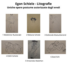 Egon schiele litografie usato  Torino