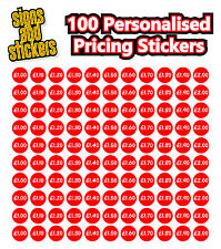 Personalised pricing stickers for sale  DUDLEY