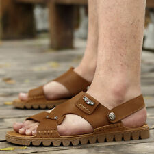 Usado, Chinelos masculinos casuais esportivos com alça no tornozelo Roma biqueira aberta sandálias sapatos de praia comprar usado  Enviando para Brazil