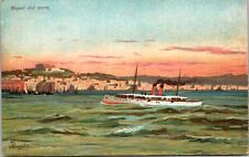 Cartão postal assinado por artista barco Nápoles Itália vista do mar Napoli dal mare comprar usado  Enviando para Brazil