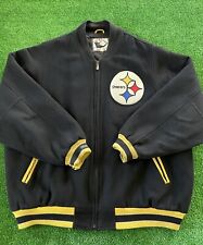 Used, Mitchell & Ness NFL Pittsburgh Steelers Throwback Wool Bomber Jacket Vtg Size 56 for sale  Willow Grove