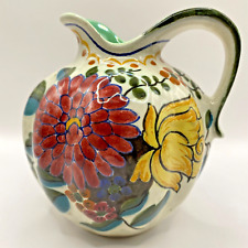 Vintage Gouda Pottery Gristha Royal Zuid- Holland Ornamental Floral Jug RARE for sale  Shipping to South Africa
