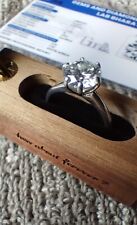 2 Carat Round Diamond Solitaire Engagement Ring Silver size 6.5 Lab Created  for sale  Shipping to South Africa