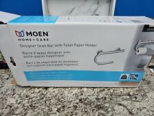  Barra de agarre Moen de acero inoxidable cromado de 8 pulgadas con soporte de papel, anclaje SecureMount segunda mano  Embacar hacia Argentina