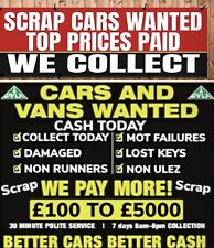 Scrap cars wanted for sale  LONDON