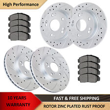 Front Rear Drilled Slotted Brake Rotors and Pads Kit for Honda Accord EX EXL for sale  Shipping to South Africa