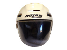Usado, NOLAN Hi-BRITE JET N40 1997 blanco cara abierta visera abatible casco de motocicleta LG. segunda mano  Embacar hacia Argentina