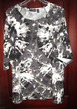 Attitudes By Renee Plus 1X Tunic Top Blouse Shirt Stretch Popover Print Pockets for sale  Shipping to South Africa