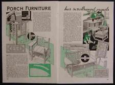 Used, Garden PORCH FURNITURE 1941 HowTo build PLANS Chinese Scrollwork for sale  Shipping to South Africa