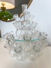 Usado, Estação de propagação de vidro vintage/arranjador floral 25 vasos empilhados agrupados comprar usado  Enviando para Brazil