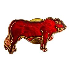 Red Angus? Cross Breed Lapel Hat Pin Cow Cattle Brangus? Gelbvieh? Enamel 227 for sale  Shipping to South Africa