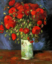 Vaso com papoulas vermelhas Van Gogh pintura a óleo tela pintado à mão arte de parede reprodução comprar usado  Enviando para Brazil