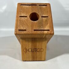 Bloque de 6 cuchillos Cutco con 6 ranuras/1 orificio de almacenamiento de madera para cocina hecho en EE. UU. segunda mano  Embacar hacia Argentina