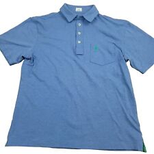 Camisa polo masculina Johnnie-O pendurada azul bolso logotipo surf golfe casual comprar usado  Enviando para Brazil