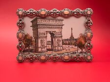 Designer Metal Glass Stones  Picture Frame postcard of Triumphal Arch included for sale  Shipping to South Africa
