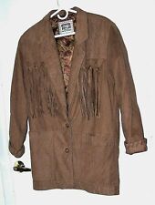 ADLER Wm 42" Med Western Native Rodeo Fringed Soft Leather Lined Jacket Coat d'occasion  Expédié en France