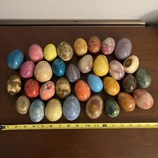 Used, Marble Alabaster Granite Stone Polished Eggs Multicolor Lot Of 33 VTG 2” 2.5” 3” for sale  Shipping to South Africa