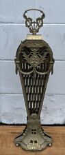 Beautiful Vintage Victorian Brass Fireplace Screen Folding Peacock Fan for sale  Shipping to South Africa