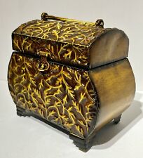 Vtg Victorian Style Metal Treasure Chest, Jewelry, Trinket Box. Unique! See Pics, used for sale  Shipping to South Africa