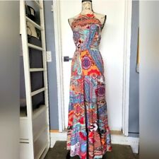 Maxi Vestido de Verano Boho Colorido Cachemira Talla S segunda mano  Embacar hacia Argentina