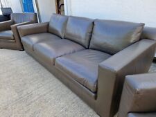Minotti brown leather for sale  ROYSTON