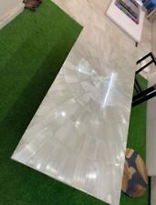 72"x36" Luxury Selenite Dining Tabletop for Conference Room Decor Home Interiors, used for sale  Shipping to South Africa
