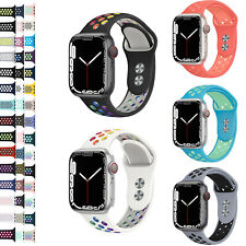 For 40/41/44/45/49mm Apple Watch Ultra 8 7 6 5 4 3 SE Silicone Band Sport Strap myynnissä  Leverans till Finland