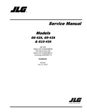 Manual de serviço JLG G6-42A G9-43A G10-43A | CD enviado por correio comprar usado  Enviando para Brazil