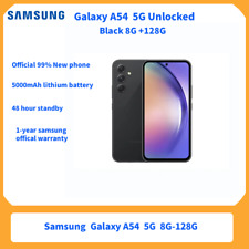 Only Open Box Samsung Galaxy A54 5G Unlocked 8GB 128GB czarny Oryginalne opakowanie, używany na sprzedaż  Wysyłka do Poland