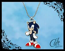 Collar Sonic the Hedgehog plata esterlina/cuero sintético con encanto Sonic, usado segunda mano  Embacar hacia Argentina