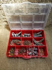 Caja de aparejos de pesca con anzuelos y pesas mixtos nuevos y usados, 8"" × 6"" Mira foto, usado segunda mano  Embacar hacia Argentina