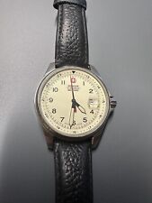 Relógio masculino militar suíço WENGER 79103 data mostrador marfim 38mm cristal mineral usado comprar usado  Enviando para Brazil