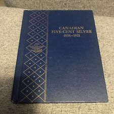 Whitman Bookshelf Album #s 9502 Canadian Silver Nickel 5 Cents With Coins for sale  Shipping to South Africa