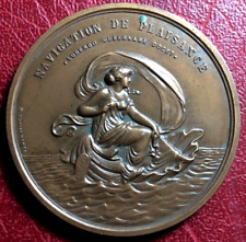 Centenario del club náutico francés 1867-967 París vela en un caparazón medalla Hamel, usado segunda mano  Embacar hacia Argentina