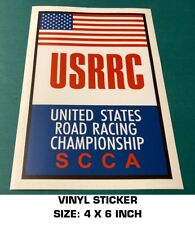 USRRC UNITED STATES ROAD RACING CHAMPIONSHIP SCCA ADESIVO DE VINIL - VINTAGE comprar usado  Enviando para Brazil