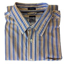 Camisa masculina manga longa listrada de algodão Gap tamanho G ajuste padrão casual clássica comprar usado  Enviando para Brazil