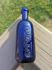 James Ray Blob Top Ginger Ale Bottle Savannah, GA Cobalt Blue for sale  Shipping to South Africa