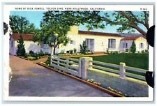 Postal c1940 Casa de Dick Powell escena cerca exterior Hollywood California CA segunda mano  Embacar hacia Argentina