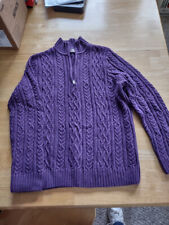 Cableknit purple pullover for sale  Colchester