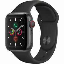 Apple Watch Series 5 40mm estojo de alumínio cinza espacial pulseira esportiva preta (GPS + CELULAR) comprar usado  Enviando para Brazil