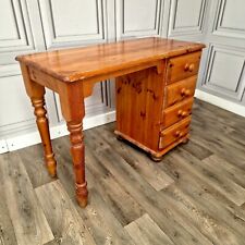 Vintage Solid Wooden Pine Dressing Table Pedestal Writing Office Desk Drawers -5 for sale  Shipping to South Africa