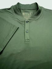 BYLT BLADE MOCK POLO SHIRT -M- ARMY GREEN PERFORMANCE DROP CUT STEALTH -GOLF for sale  Shipping to South Africa