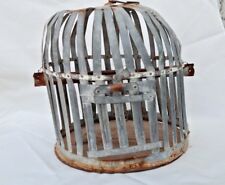 Used, 1940's Vintage Bird Cage Old Antique Tin Made Painted Primitive Garden Cage C1 for sale  Shipping to South Africa