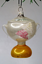 Vintage Blown Glass Annealed VASE URN Mica Christmas Ornament Germany for sale  Shipping to South Africa