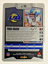 2023 ABSOLUTE PUKA NACUA ROOKIE BLACK PRINTING PLATE SSP #1/1 LOS ANGELES RAMS! for sale  Shipping to South Africa
